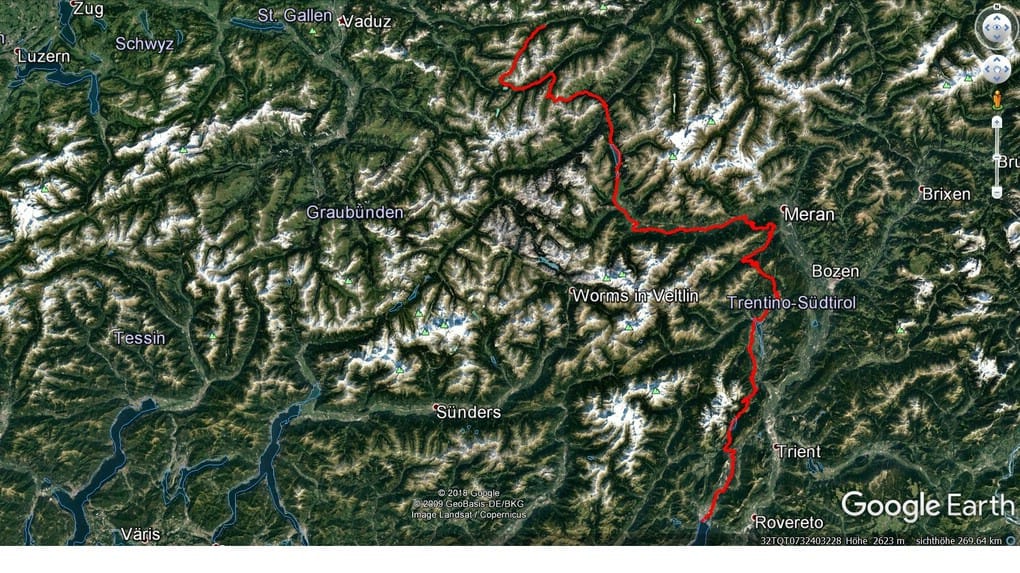 Der Tourverlauf einer Alpenüberquerung für Einsteiger